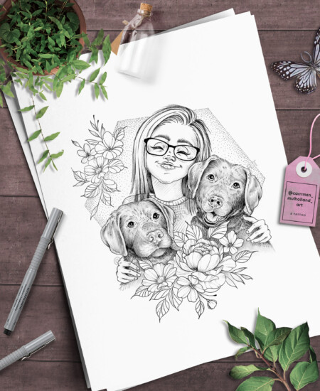 Bread and wheat on wooden background