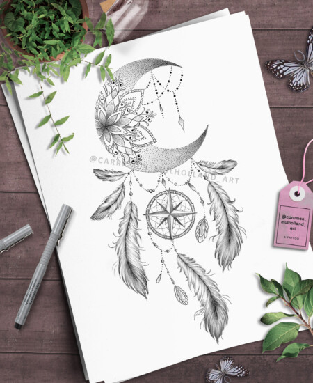 Bread and wheat on wooden background