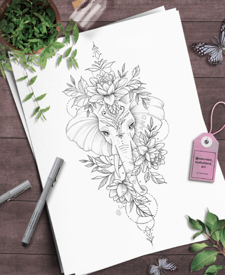 Bread and wheat on wooden background