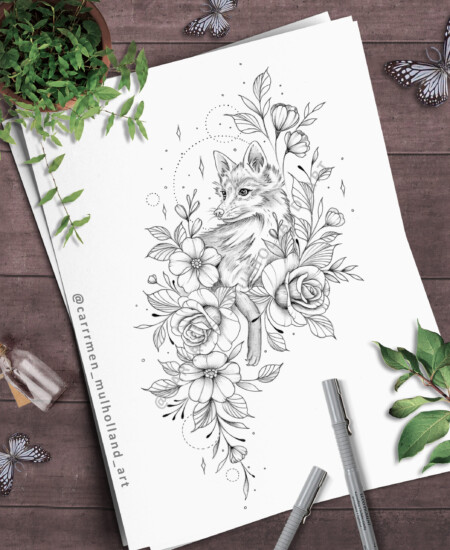 Bread and wheat on wooden background