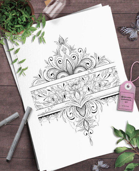 Bread and wheat on wooden background