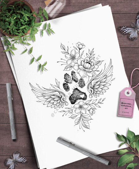 Bread and wheat on wooden background