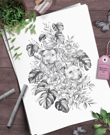 Bread and wheat on wooden background