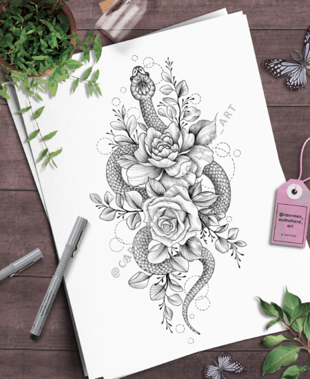 Bread and wheat on wooden background